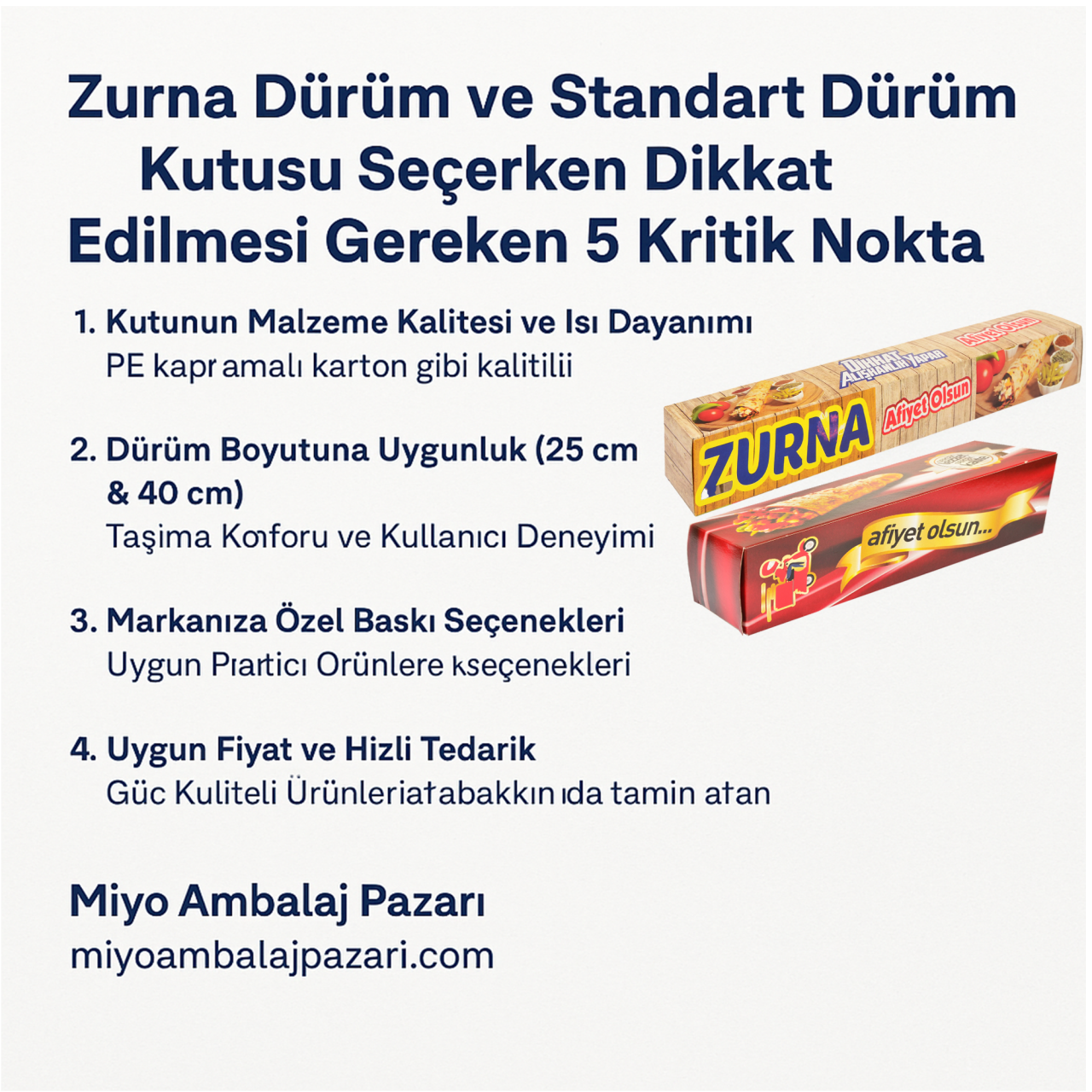 Zurna Dürüm ve Standart Dürüm Kutusu Seçerken Dikkat Edilmesi Gereken 5 Kritik Nokta