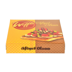 Miyo Ambalaj Waffle Kutusu 100'lü Paket (Separatör Dahil)| 18x18x4 cm