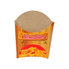 Miyo Ambalaj Açık Patates Cips Kutusu 3000'li Paket (1 Koli) | 11x12 cm