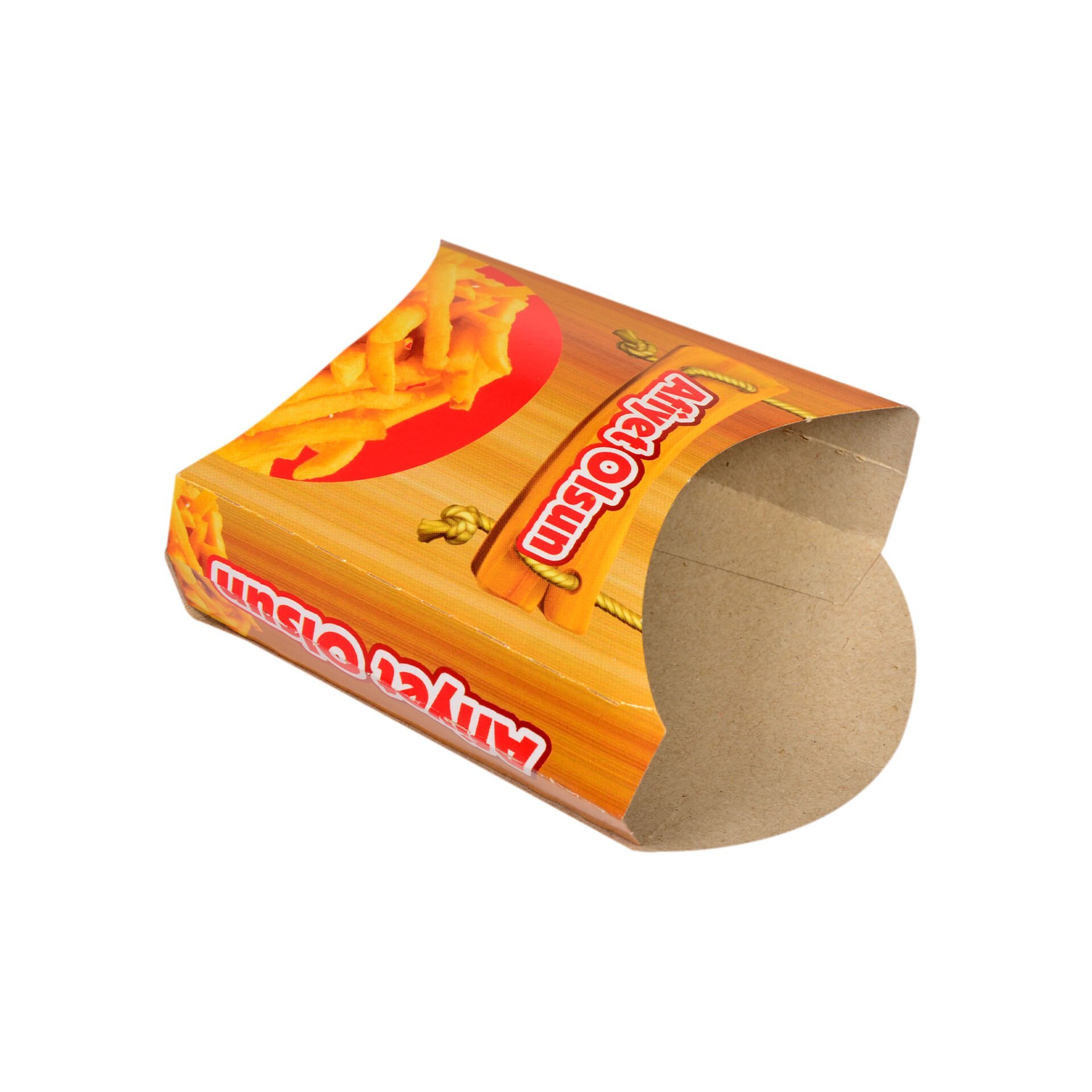 Miyo Ambalaj Açık Patates Cips Kutusu 200'li Paket | 11x12 cm