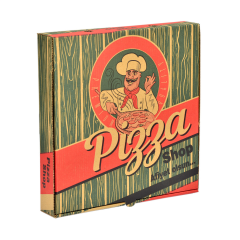 Miyo Ambalaj Baskılı Pizza Kutusu 28 cm 100'lü Paket | 28x28x4 cm