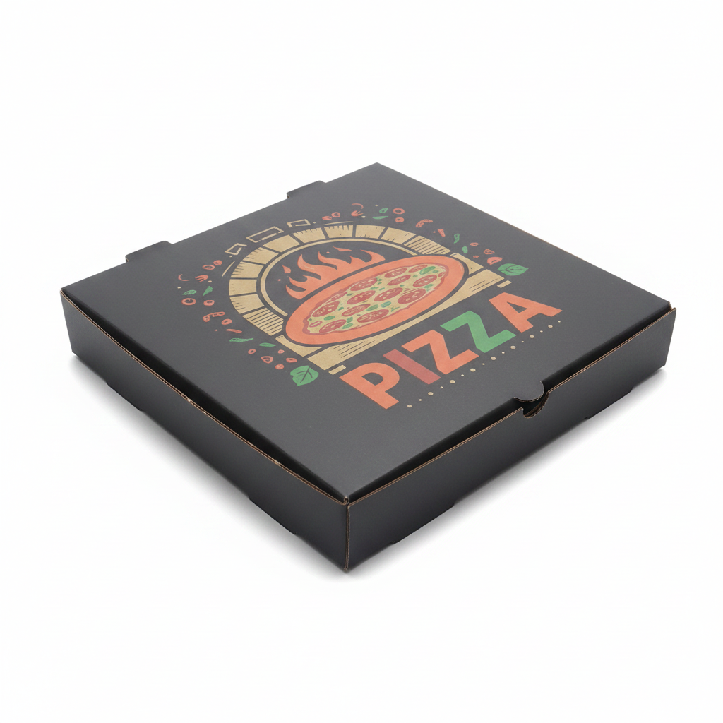 Miyo Ambalaj Baskılı Pizza Kutusu 31 cm 100'lü Paket | 31x31x4 cm