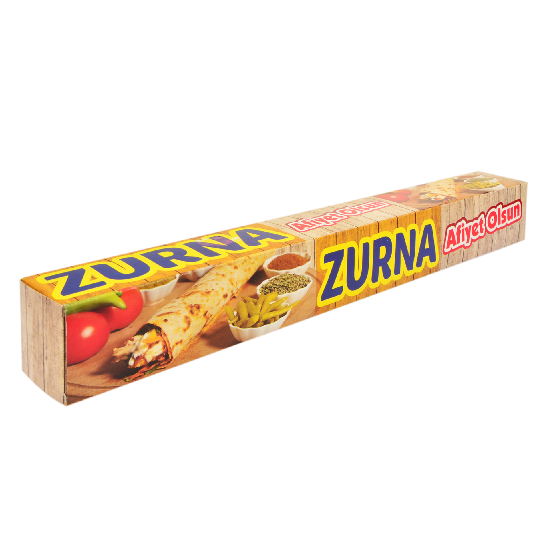 Miyo Ambalaj Zurna Dürüm Kutusu 100'lü Paket | 5x5x40 Cm Krome Karton Baskılı Ambalaj