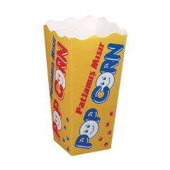 Miyo Ambalaj Baskılı Küçük Popcorn (Mısır) Kutusu 100'lü Paket | 8x8x16 cm