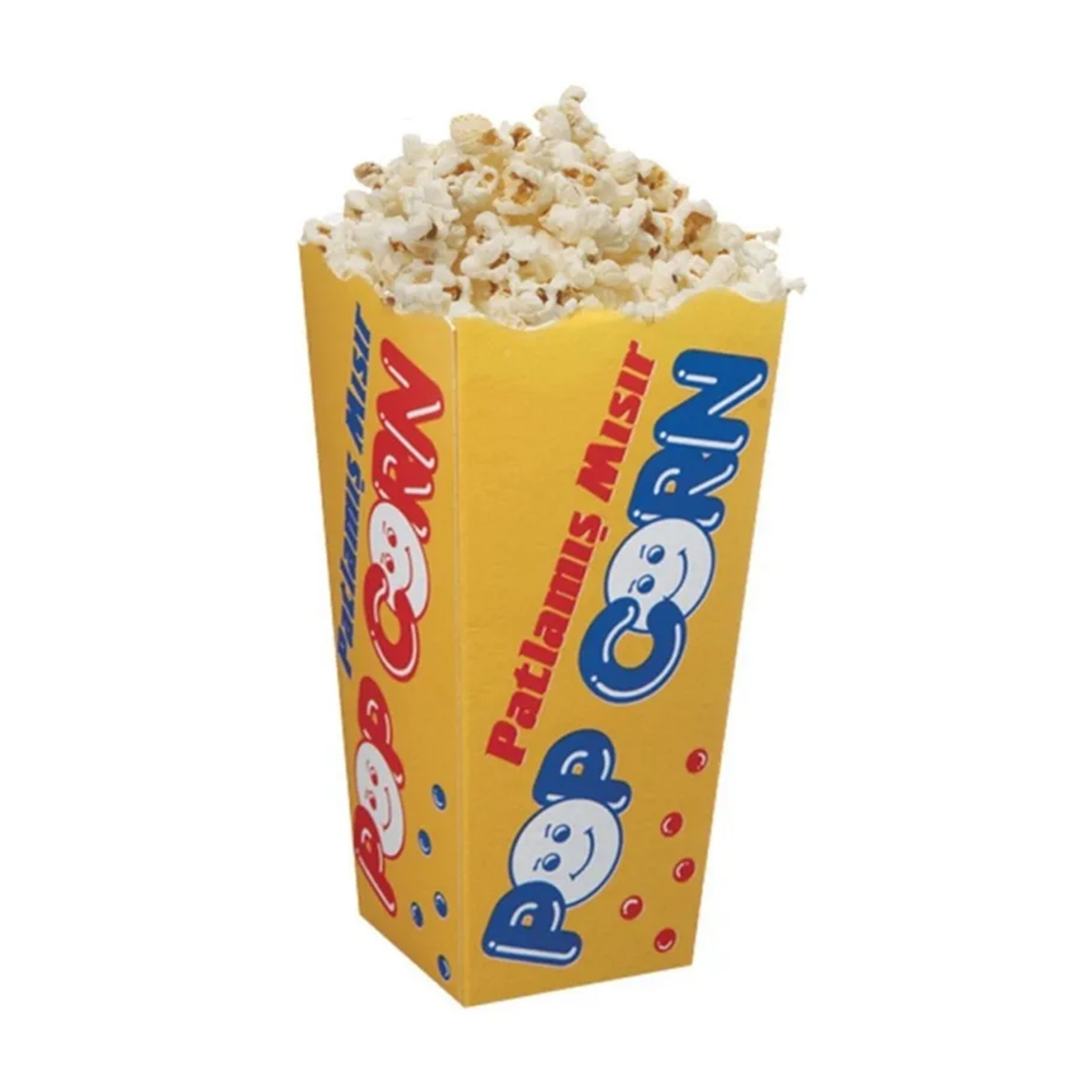 Miyo Ambalaj Baskılı Küçük Popcorn (Mısır) Kutusu 100'lü Paket | 8x8x16 cm