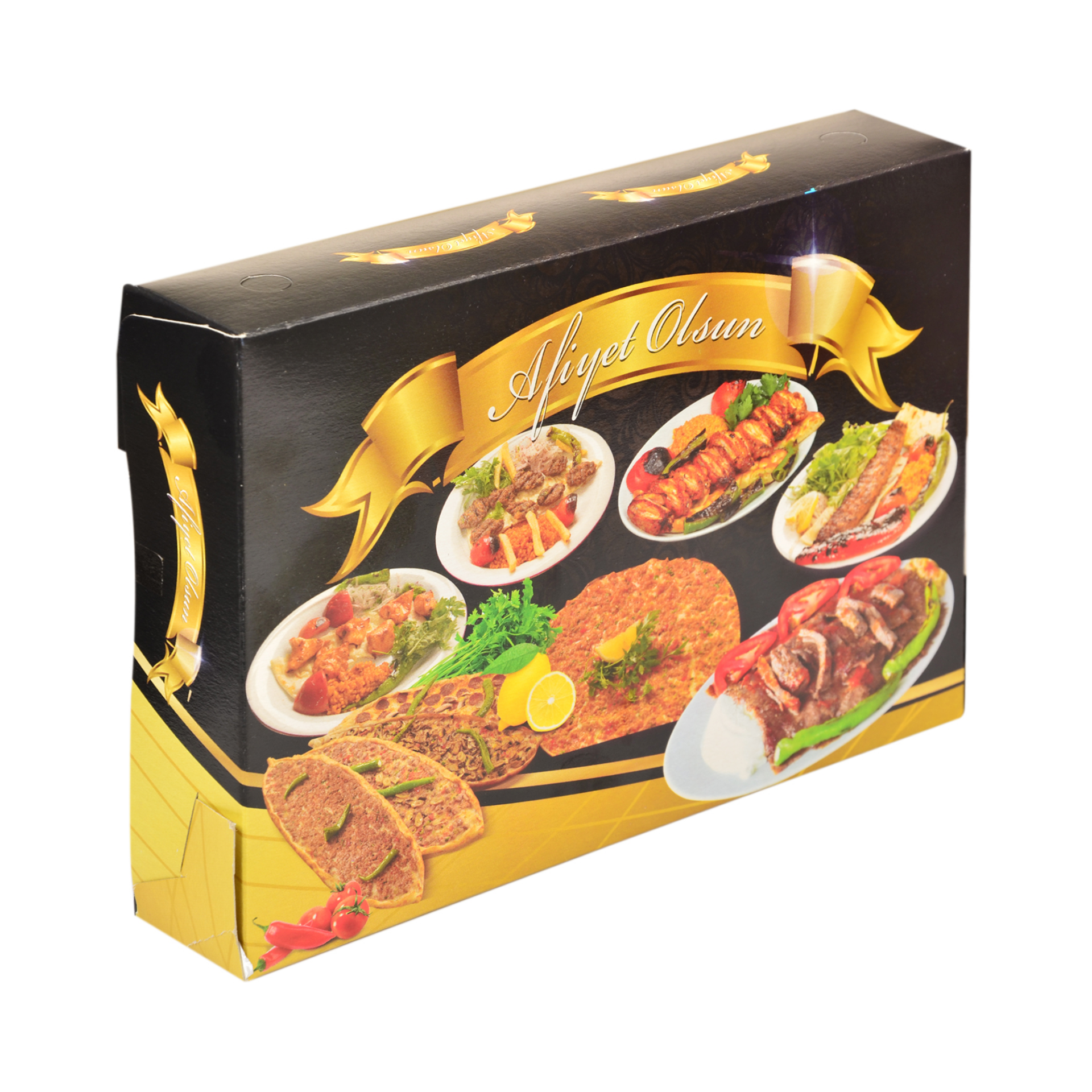 Miyo Ambalaj Baskılı Standart Pide Kutusu 100'lü Paket | 17x24,5x4,5 Cm