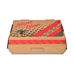 Miyo Ambalaj Yüksek Kapak Baskılı Hamburger Kutusu 100'lü Paket | 13x22x10 cm