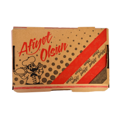 Miyo Ambalaj Yüksek Kapak Baskılı Hamburger Kutusu 100'lü Paket | 13x22x10 cm