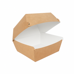Miyo Ambalaj Kraft Hamburger Kutusu 100'lü Paket | 12x12x9,5 cm