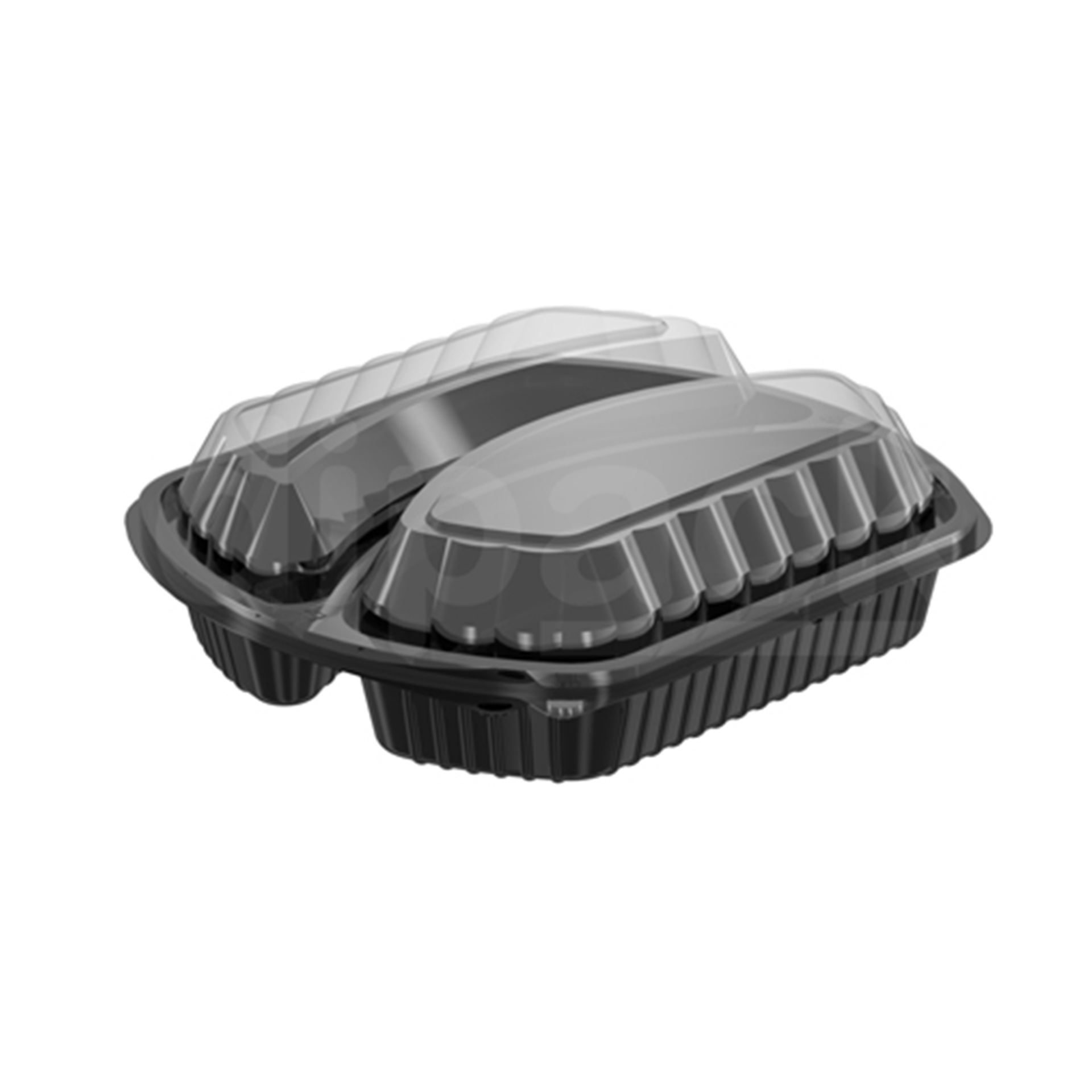 Miyo Ambalaj İki Bölmeli Sıcak Yemek Kabı 50'li Set