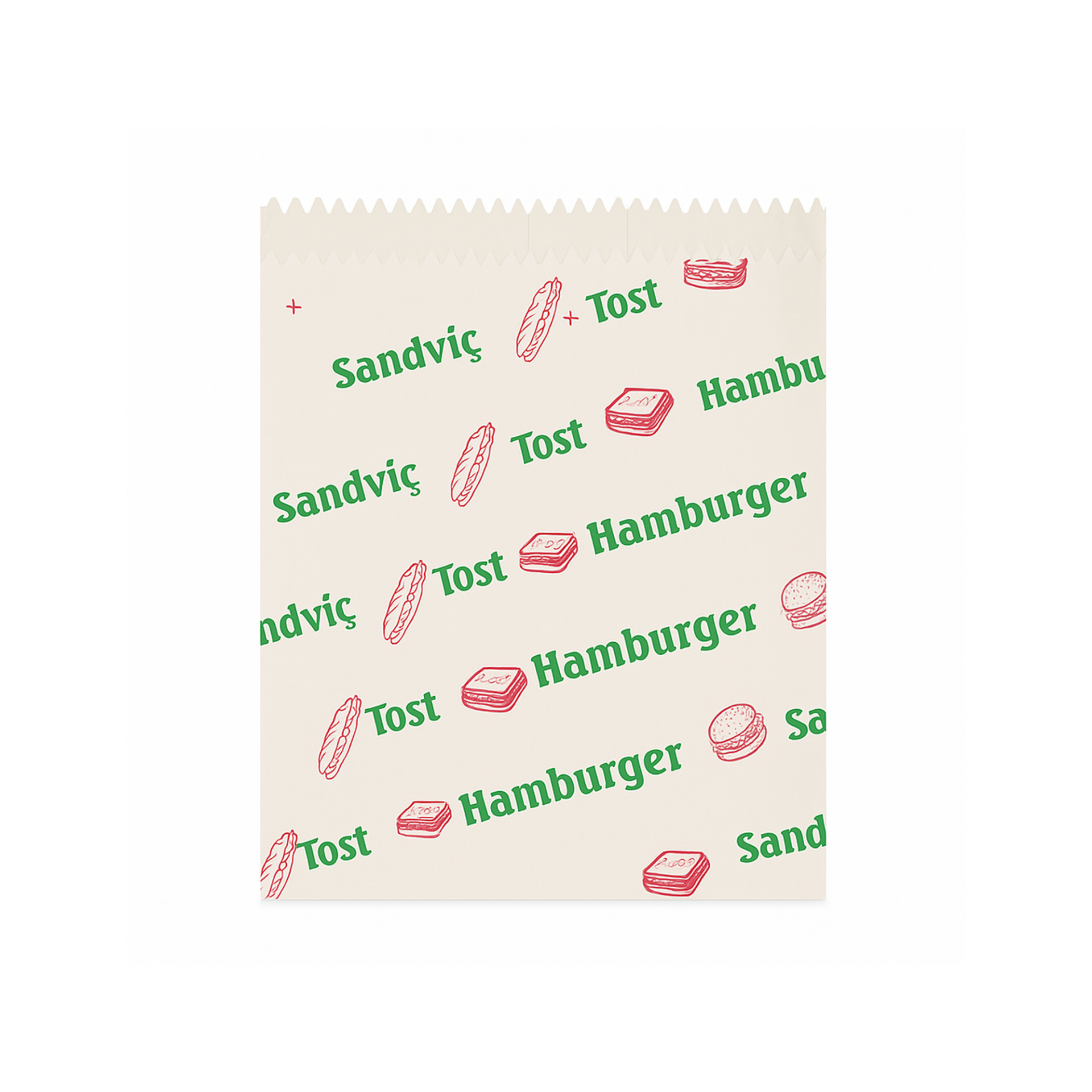Miyo Ambalaj Hamburger Tost Pastane Kese Kağıdı | 12x15 cm