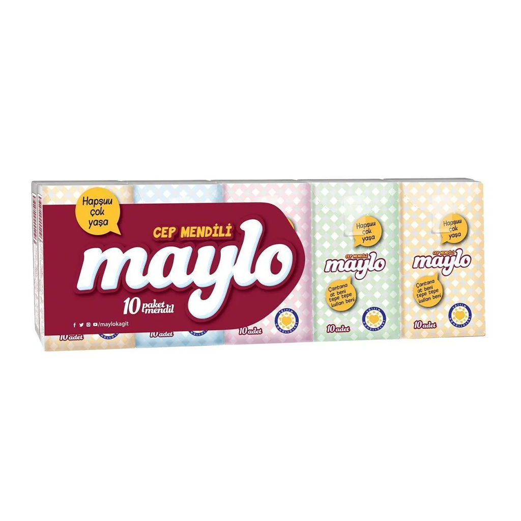 Miyo Ambalaj Maylo Cep Mendili 10 Adet 24 Paket