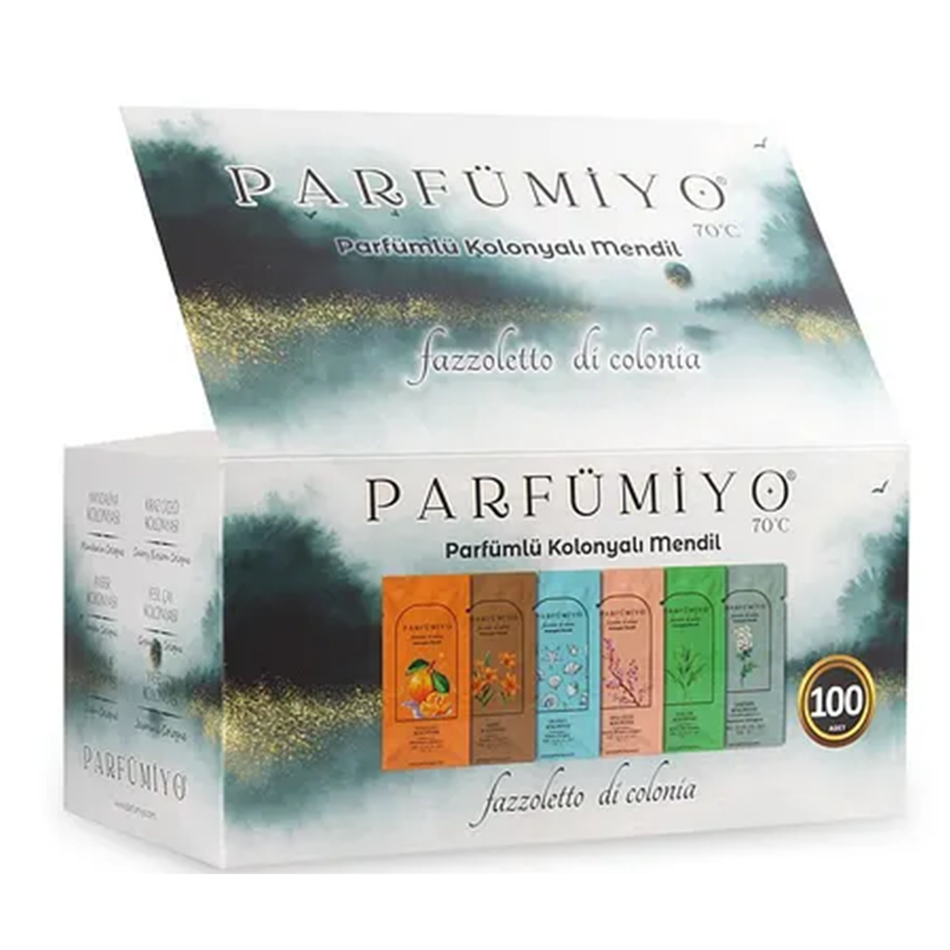 Parfümiyo 70°C Kolonyalı Mendil 100'lü Paket 10 Adet