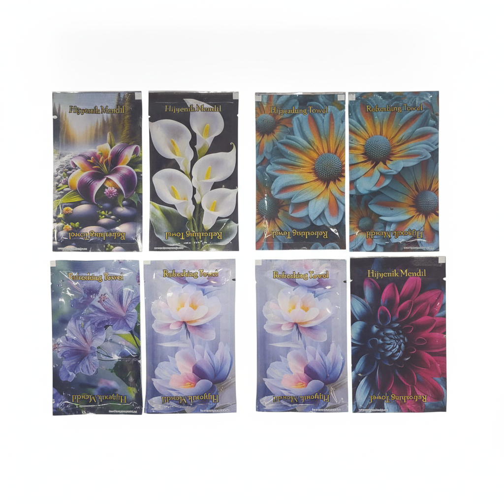 5x12 cm Karışık Desenli Kolonyalı Islak Mendil 100'lü Paket